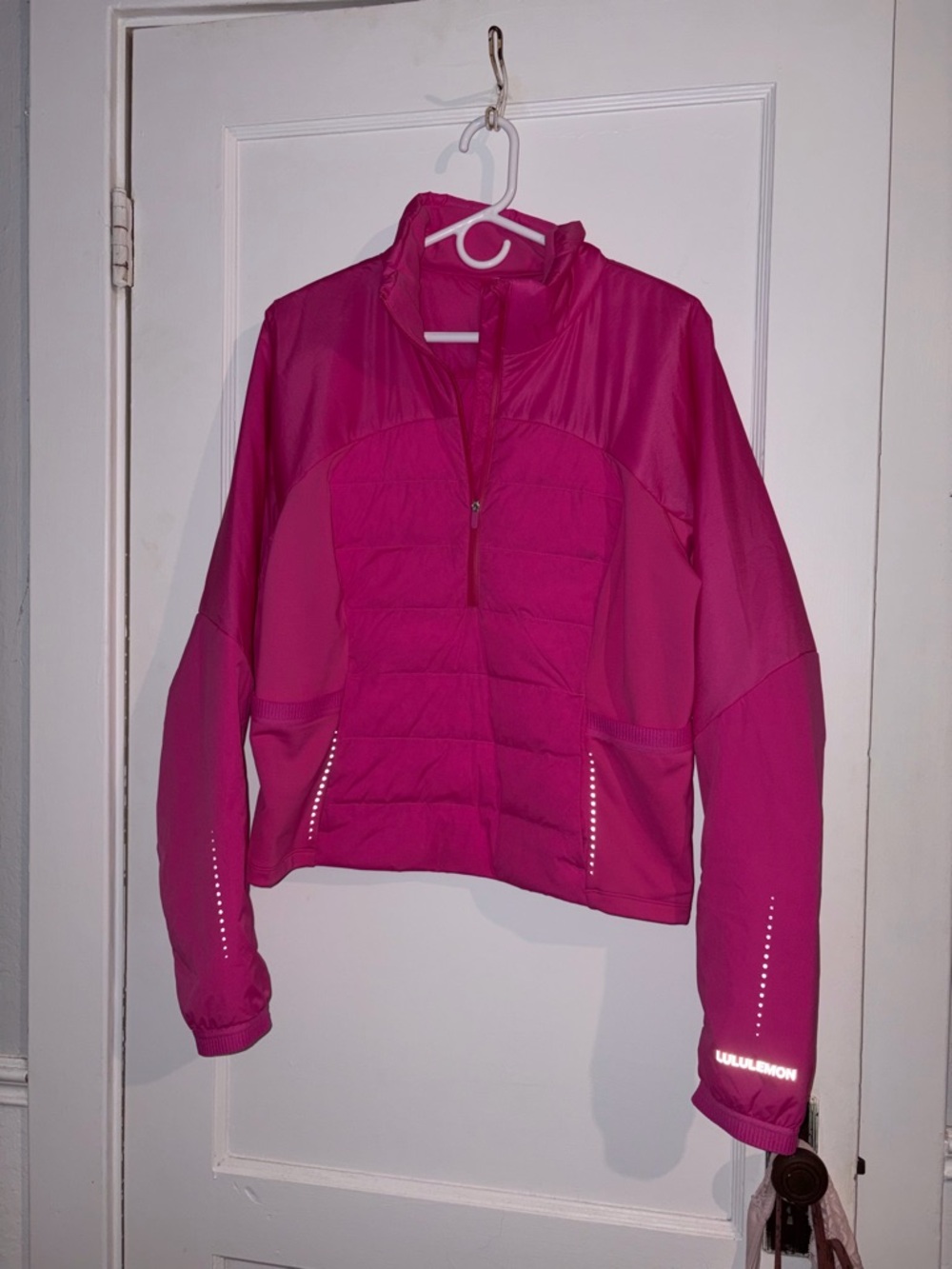 lululemon athletica Women’s Fuchsia Hybrid Quilted Half-Zip Jacket